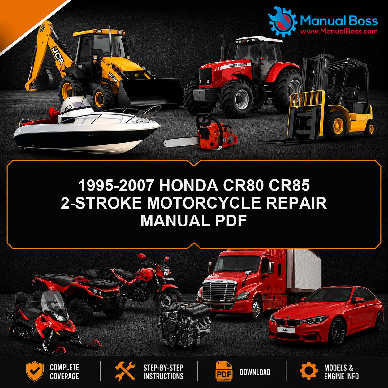 1995-2007 HONDA CR80 CR85 2-STROKE MOTORCYCLE REPAIR MANUAL PDF