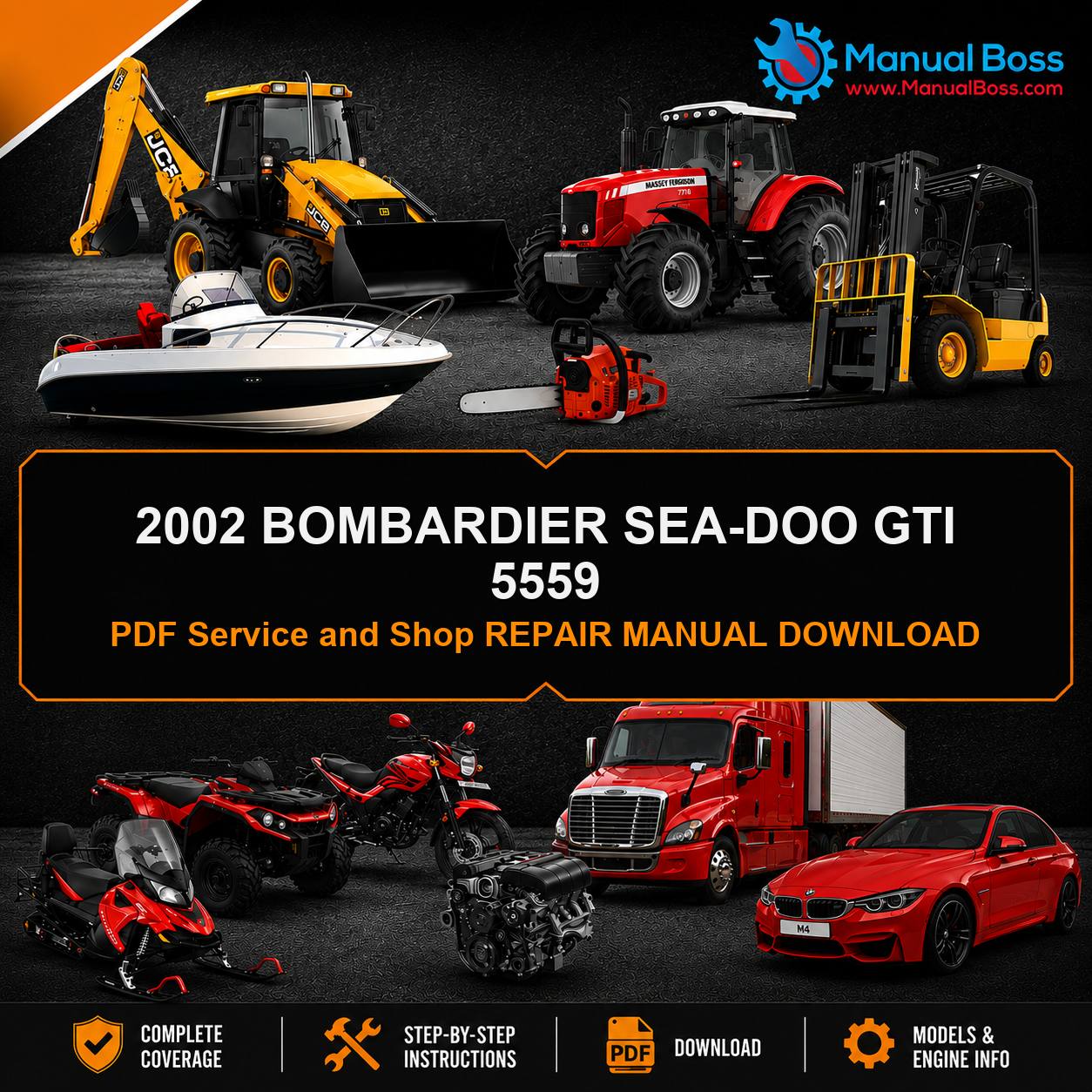 2002 BOMBARDIER SEA-DOO GTI 5559 PDF Service and Shop REPAIR MANUAL DOWNLOAD
