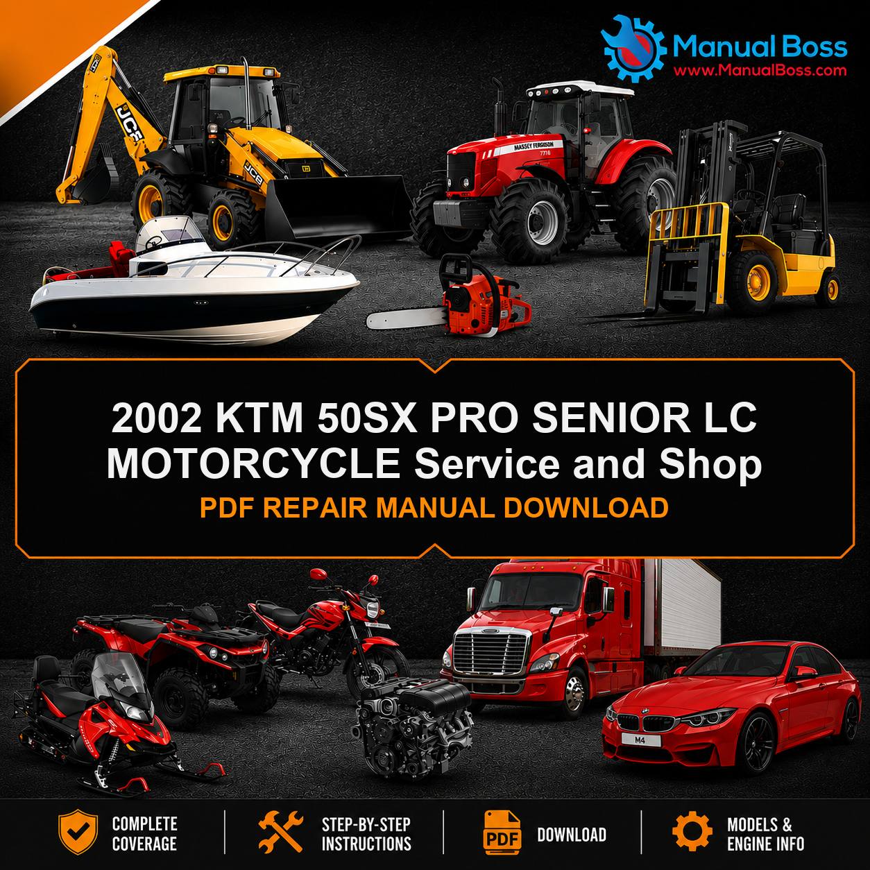 2002 KTM 50SX PRO SENIOR LC MOTORCYCLE Service and Shop PDF REPAIR MANUAL DOWNLOAD