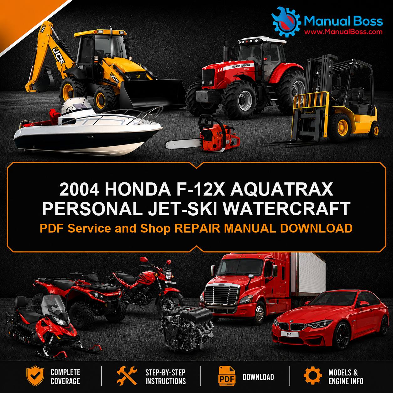 2004 HONDA F-12X AQUATRAX PERSONAL JET-SKI WATERCRAFT PDF Service and Shop REPAIR MANUAL DOWNLOAD