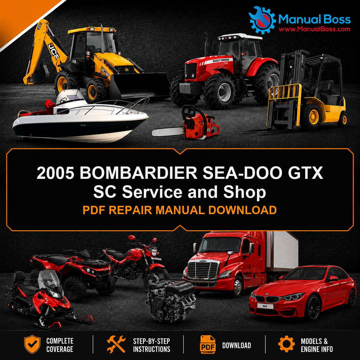 2005 BOMBARDIER SEA-DOO GTX SC Service and Shop PDF REPAIR MANUAL DOWNLOAD