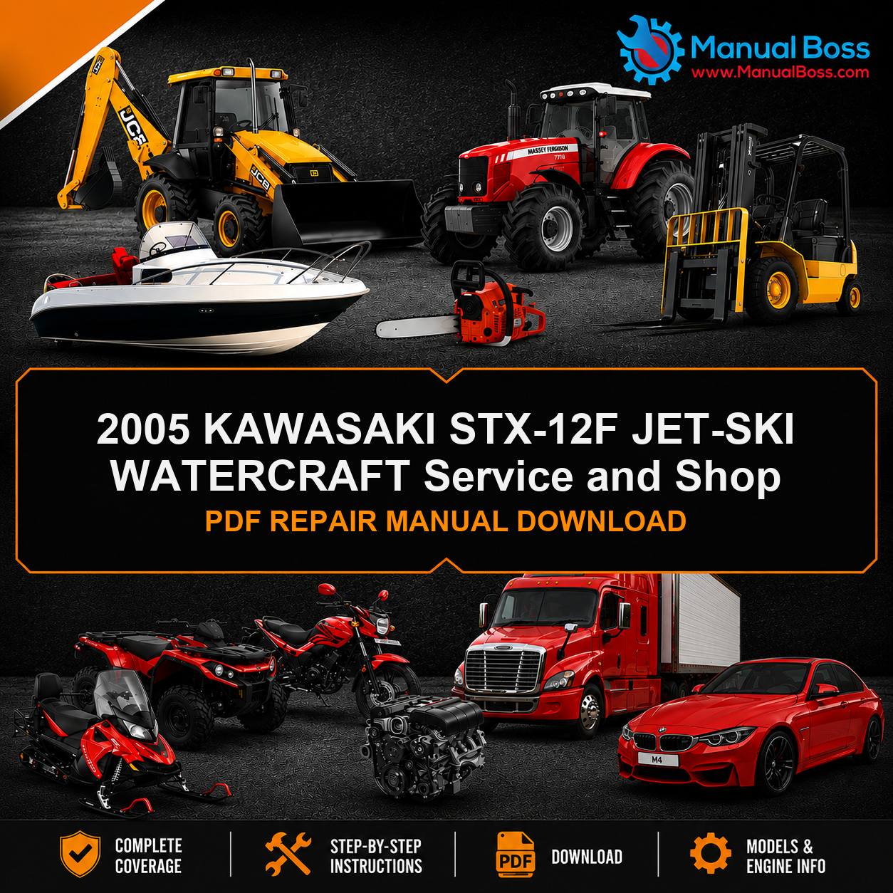 2005 KAWASAKI STX-12F JET-SKI WATERCRAFT Service and Shop PDF REPAIR MANUAL DOWNLOAD