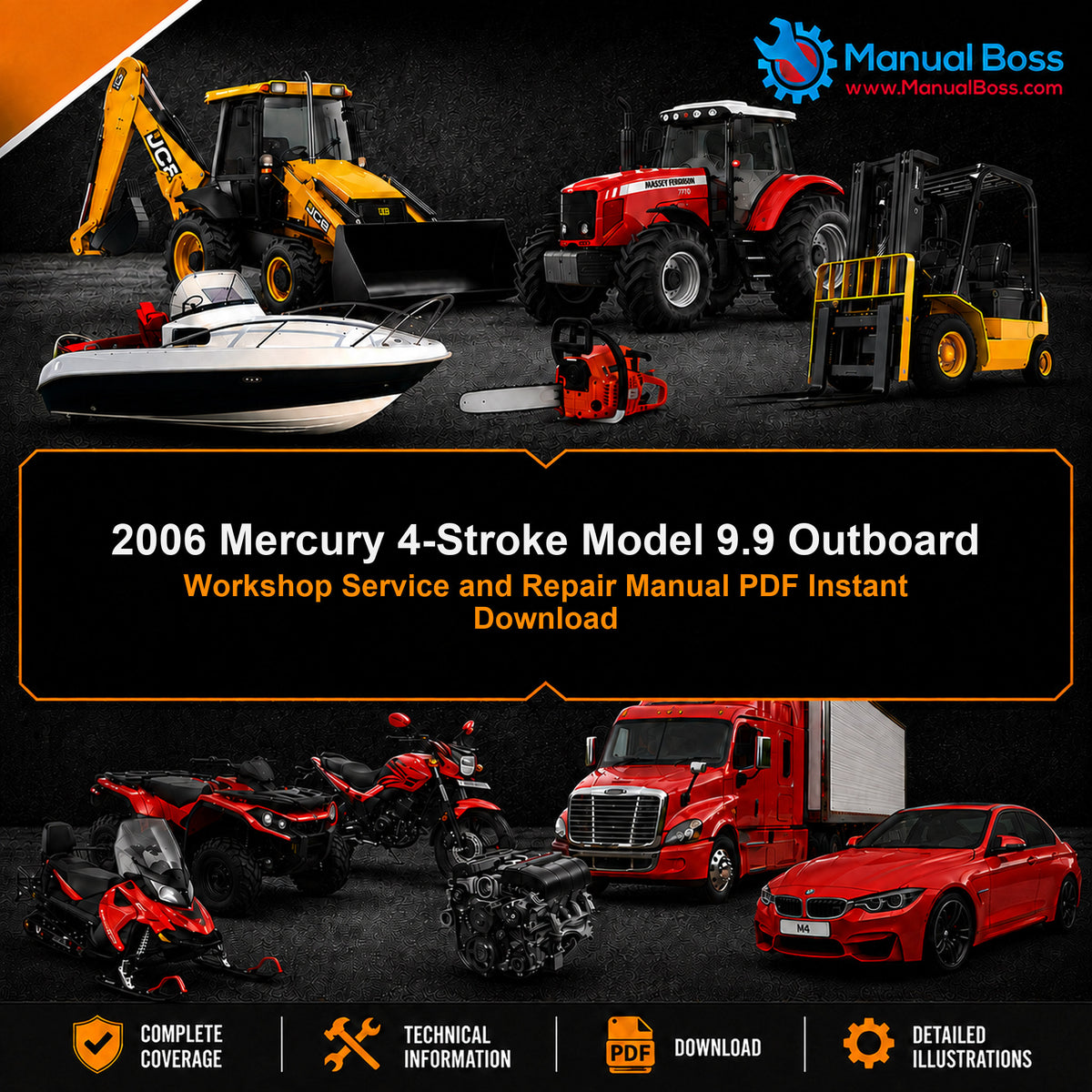 2006 Mercury 4-Stroke Model 9.9 Outboard Workshop Service and Repair Manual PDF Instant Download