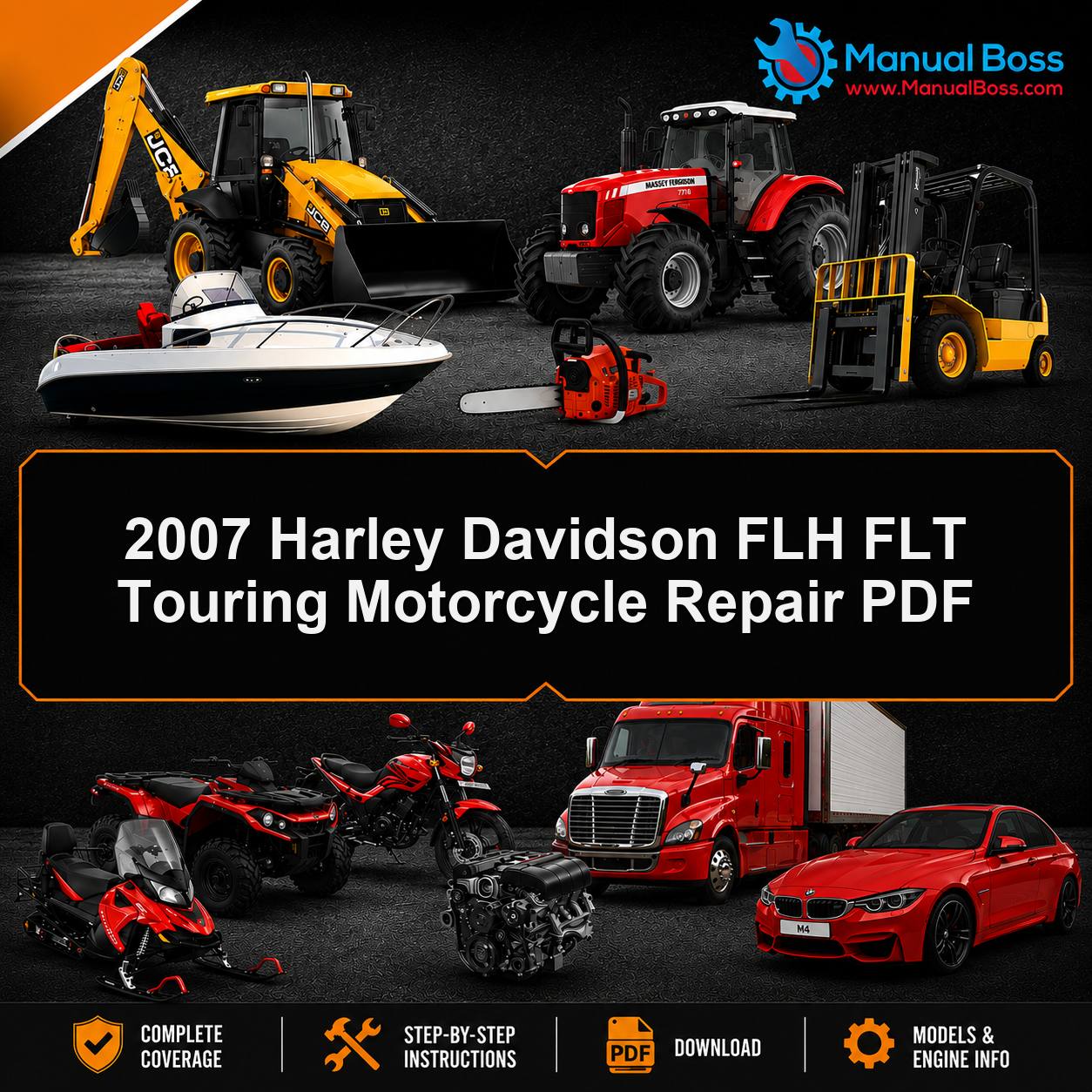 2007 Harley Davidson FLH FLT Touring Motorcycle Repair PDF