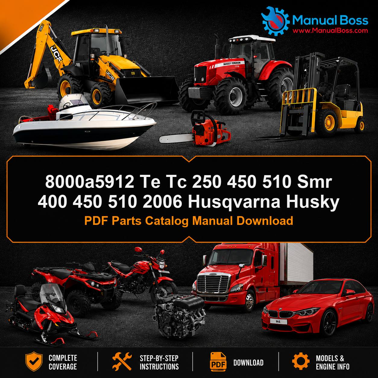 8000a5912 Te Tc 250 450 510 Smr 400 450 510 2006 Husqvarna Husky PDF Parts Catalog Manual Download