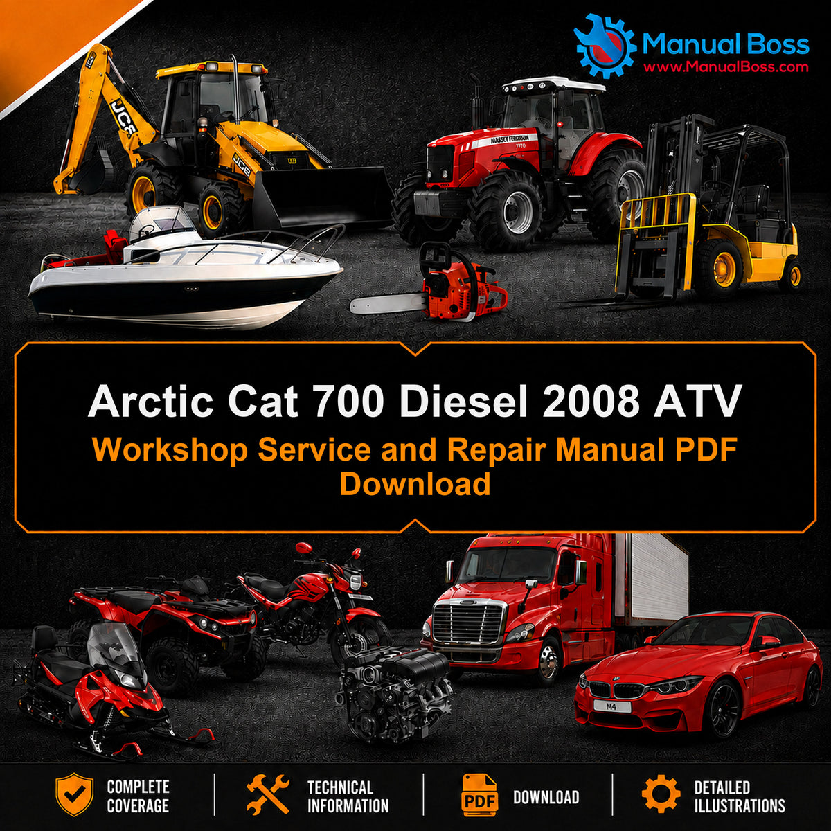 Arctic Cat 700 Diesel 2008 ATV Workshop Service and Repair Manual PDF Download