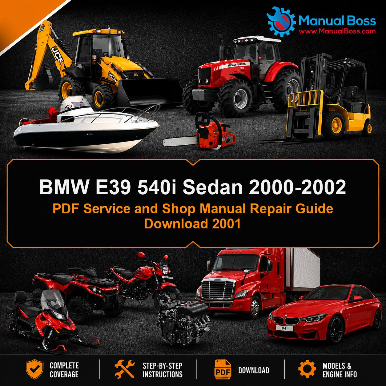 BMW E39 540i Sedan 2000-2002 PDF Service and Shop Manual Repair Guide Download 2001