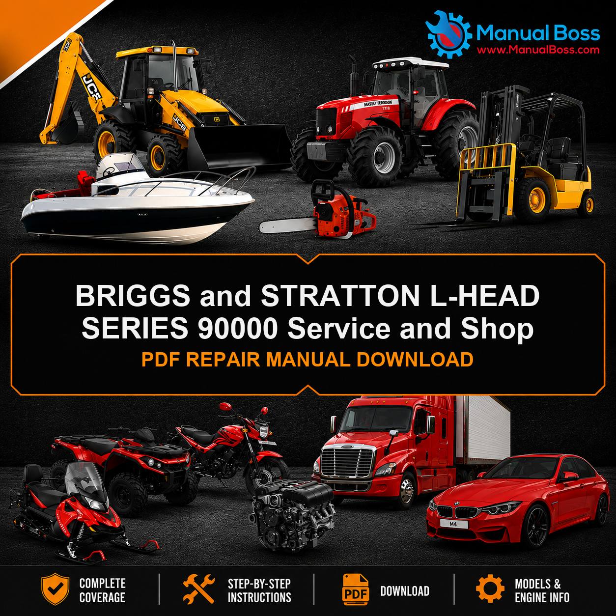 BRIGGS and STRATTON L-HEAD SERIES 90000 Service and Shop PDF REPAIR MANUAL DOWNLOAD