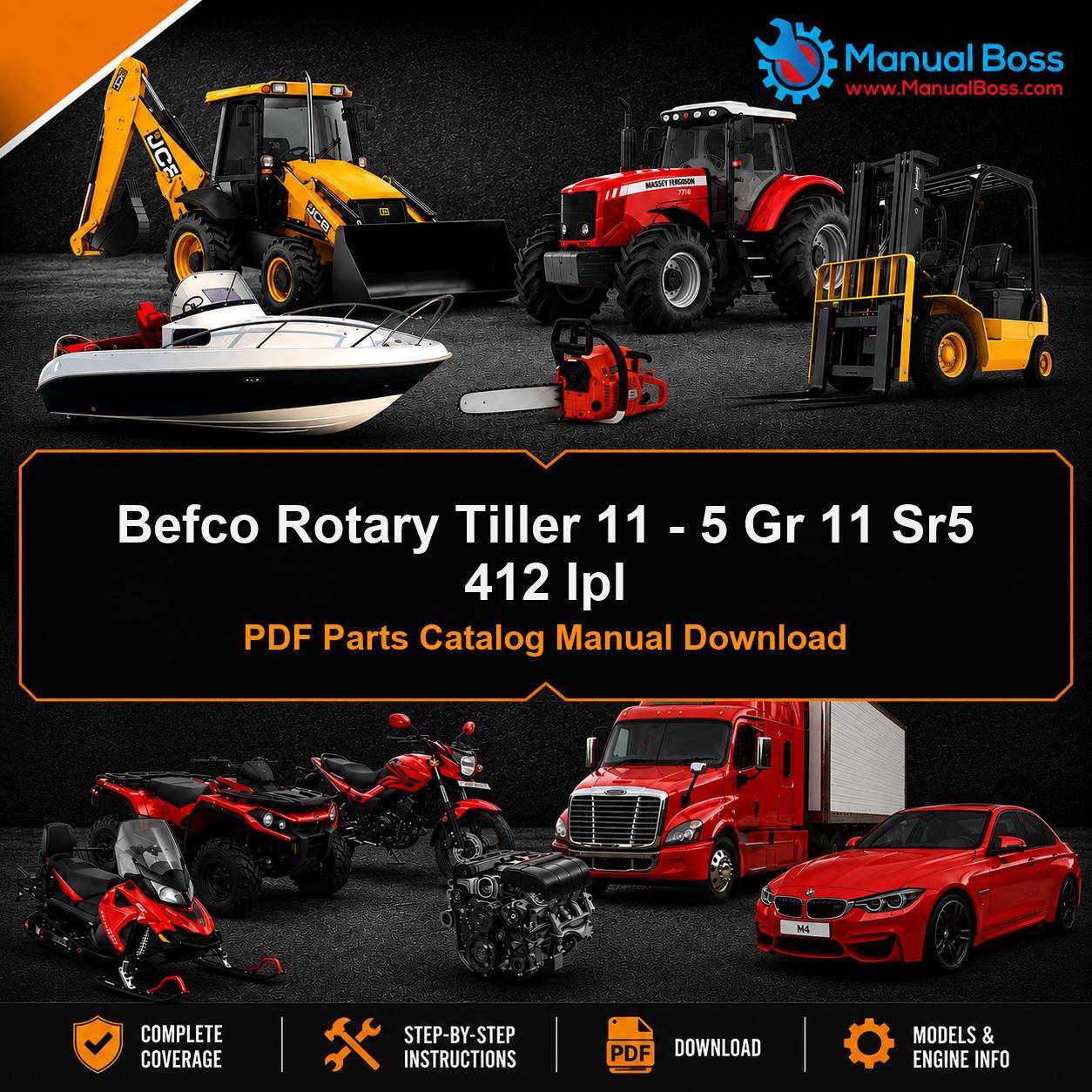 Befco Rotary Tiller 11 - 5 Gr 11 Sr5 412 Ipl PDF Parts Catalog Manual Download