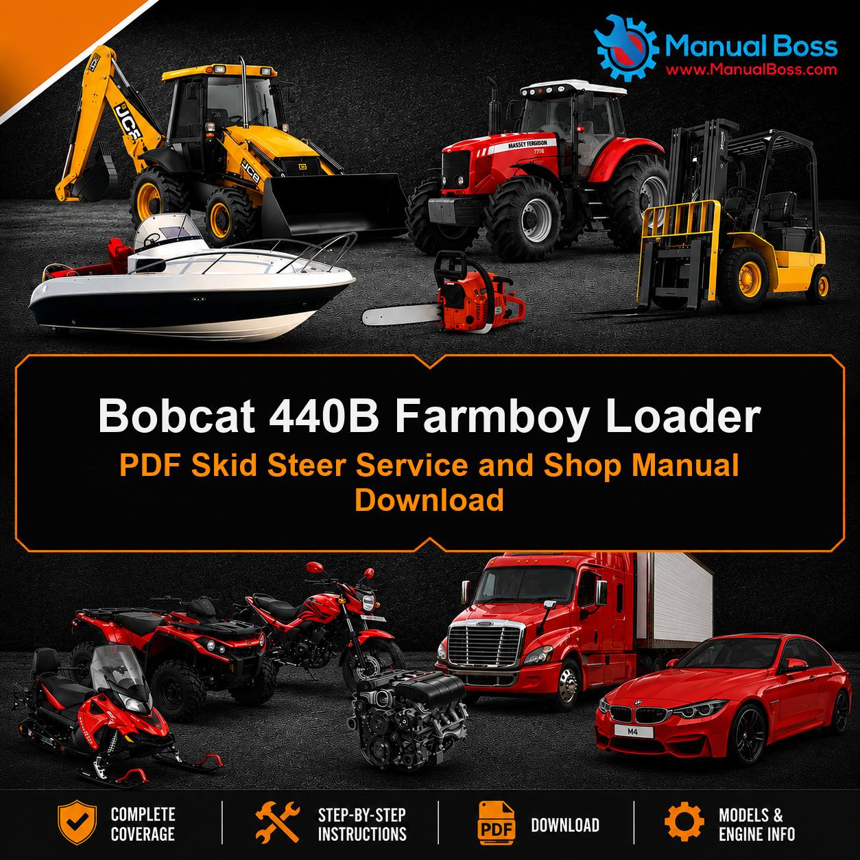 Bobcat 440B Farmboy Loader PDF Skid Steer Service and Shop Manual Download
