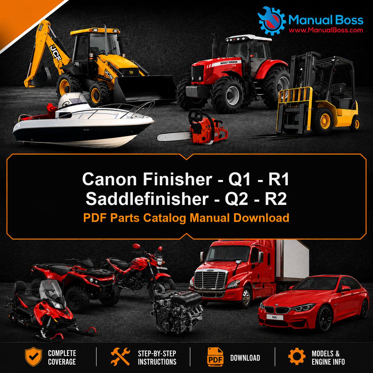 Canon Finisher - Q1 - R1 Saddlefinisher - Q2 - R2 PDF Parts Catalog Manual Download