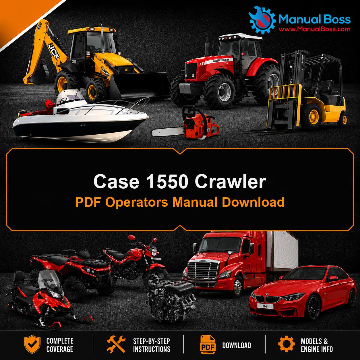 Case 1550 Crawler PDF Operators Manual Download