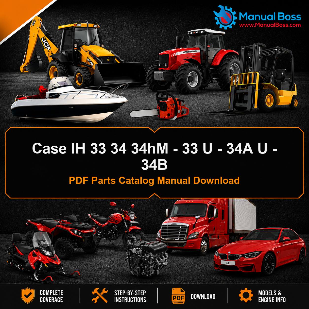 Case IH 33 34 34hM - 33 U - 34A U - 34B PDF Parts Catalog Manual Download