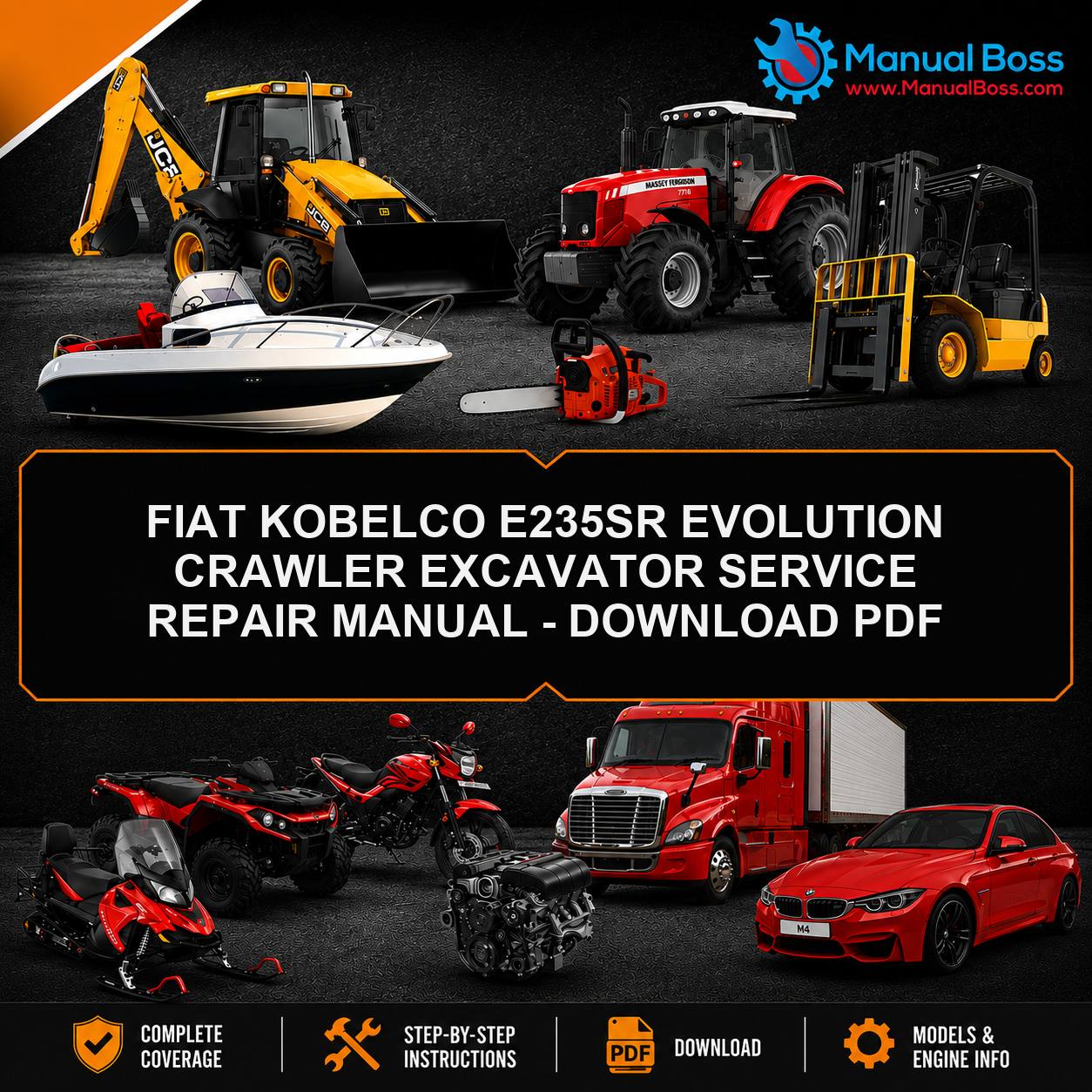 FIAT KOBELCO E235SR EVOLUTION CRAWLER EXCAVATOR SERVICE REPAIR MANUAL - DOWNLOAD PDF