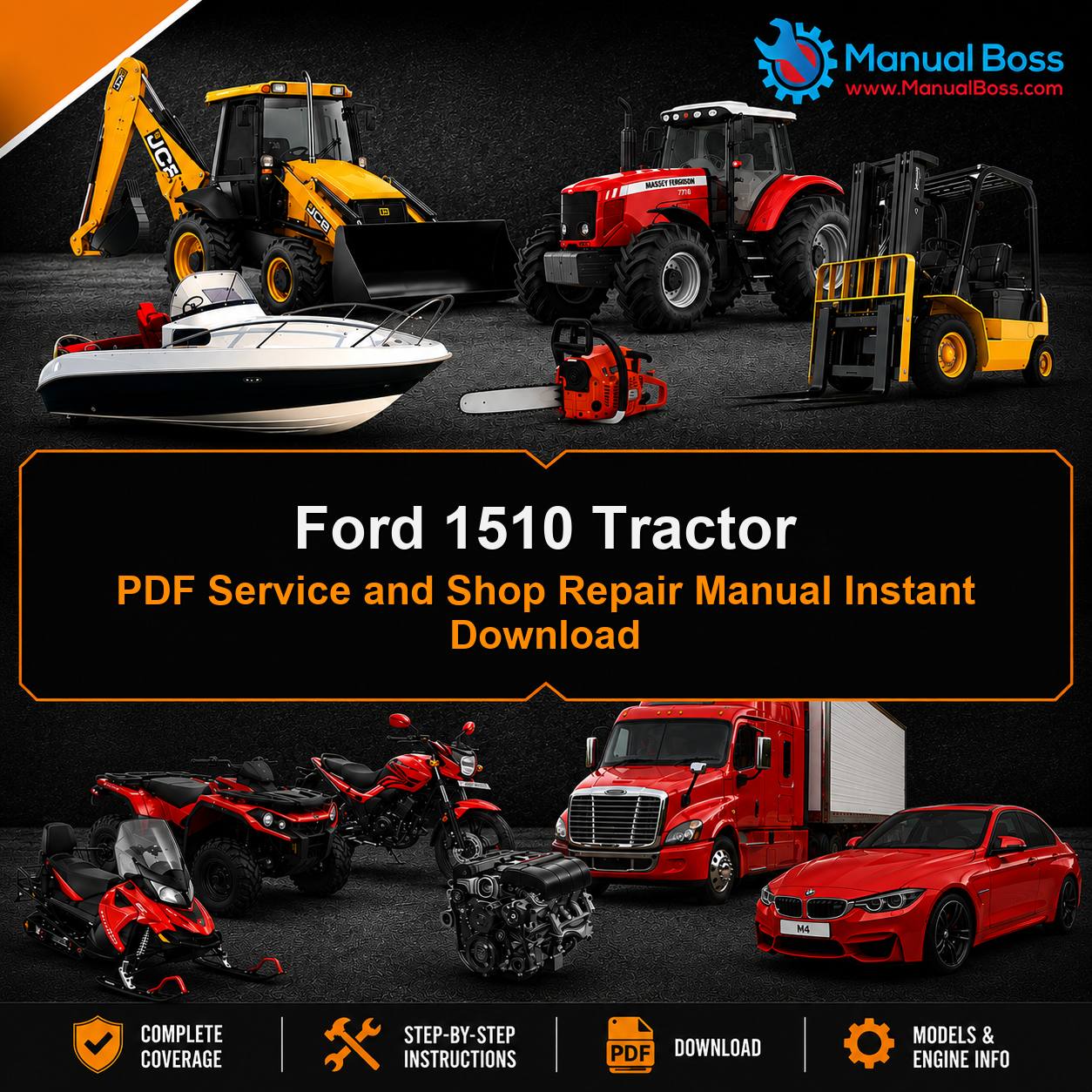 Ford 1510 Tractor PDF Service and Shop Repair Manual Instant Download