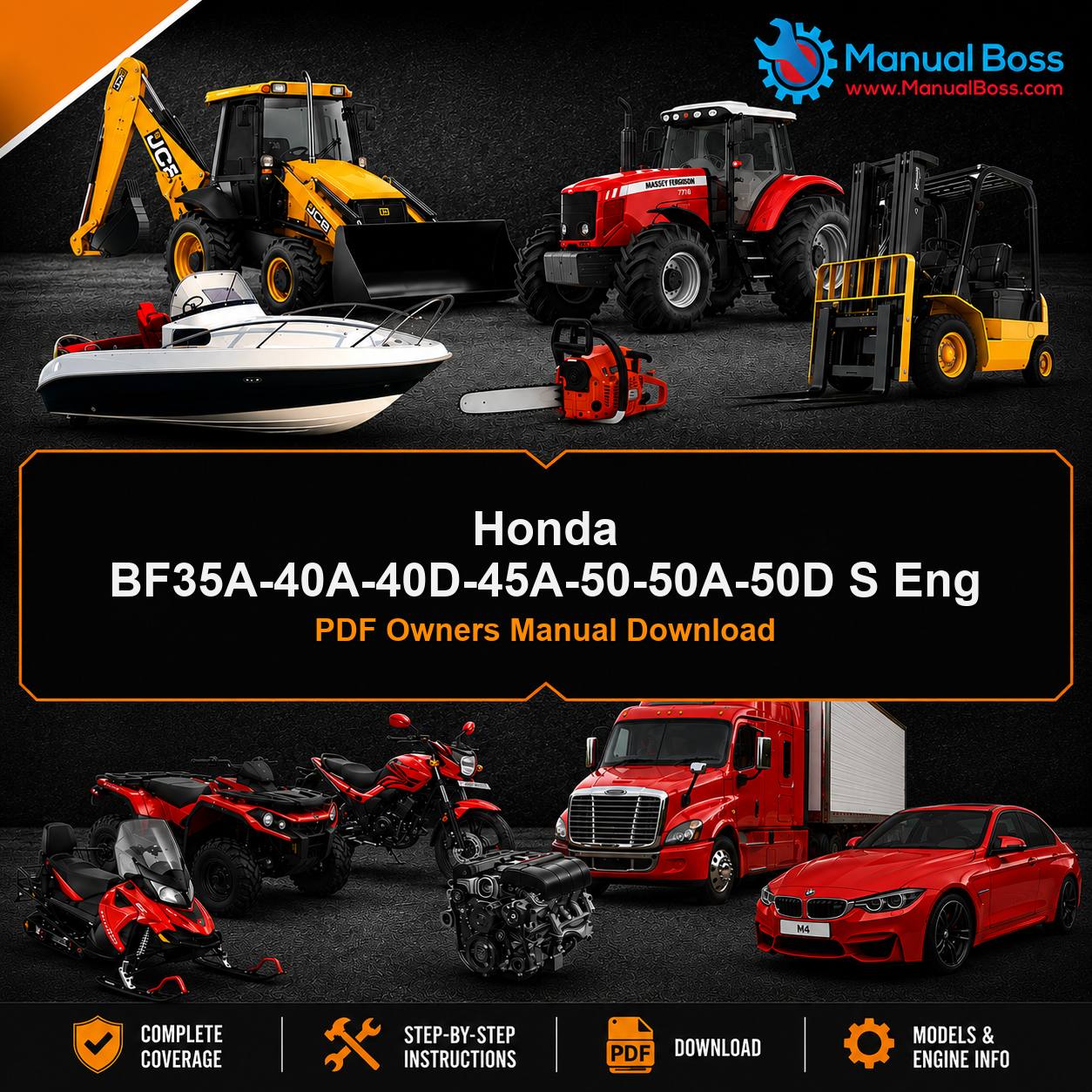 Honda BF35A-40A-40D-45A-50-50A-50D S Eng PDF Owners Manual Download
