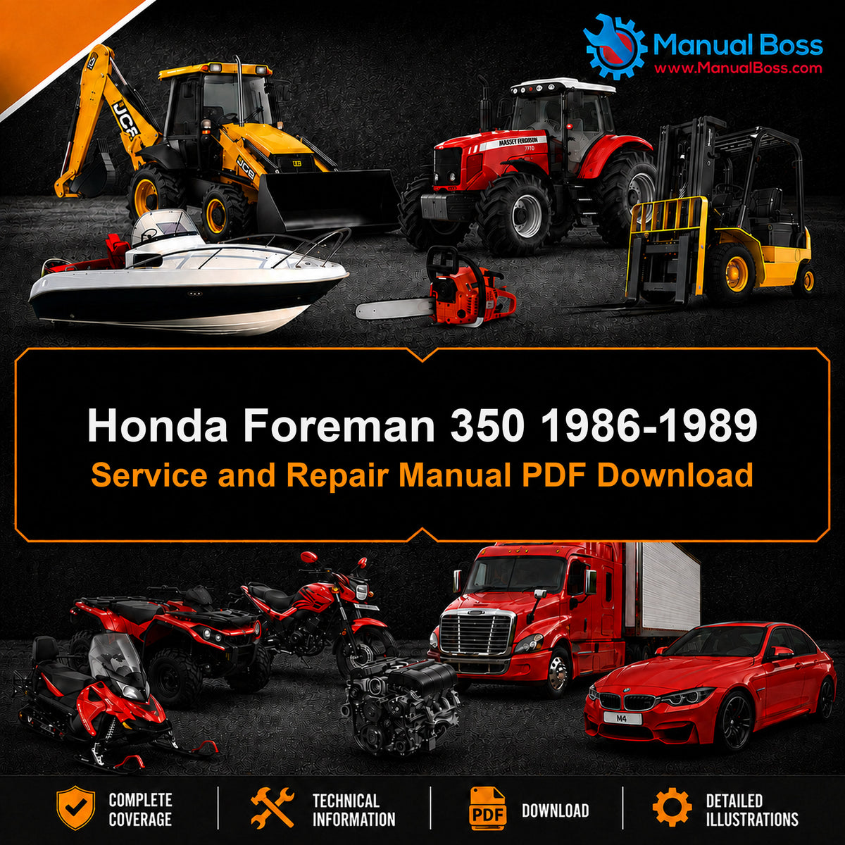 Honda Foreman 350 1986-1989 Service and Repair Manual PDF Download