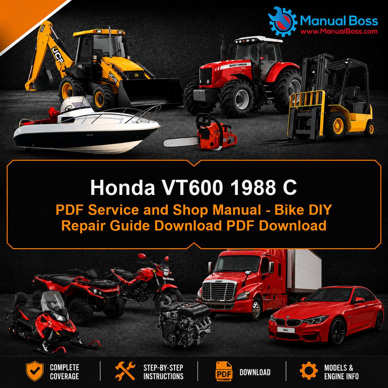 Honda VT600 1988 C PDF Service and Shop Manual - Bike DIY Repair Guide Download PDF Download