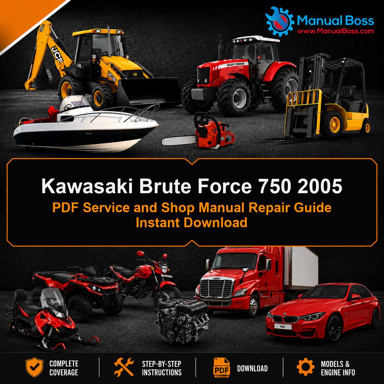 Kawasaki Brute Force 750 2005 PDF Service and Shop Manual Repair Guide Instant Download