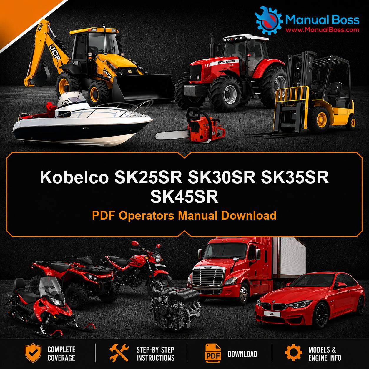 Kobelco SK25SR SK30SR SK35SR SK45SR PDF Operators Manual Download