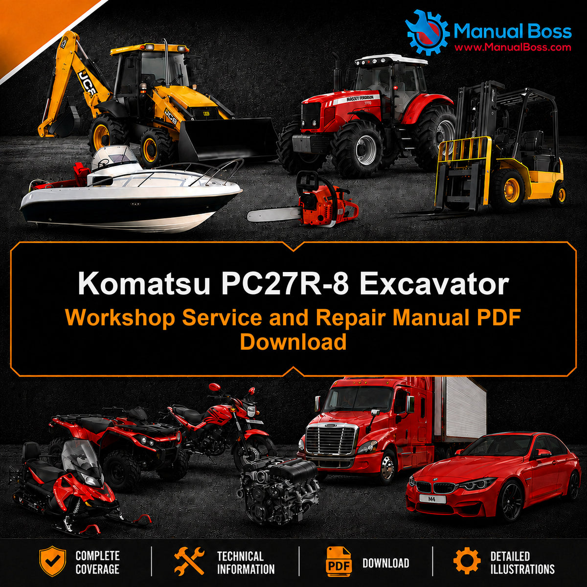 Komatsu PC27R-8 Excavator Workshop Service and Repair Manual PDF Download