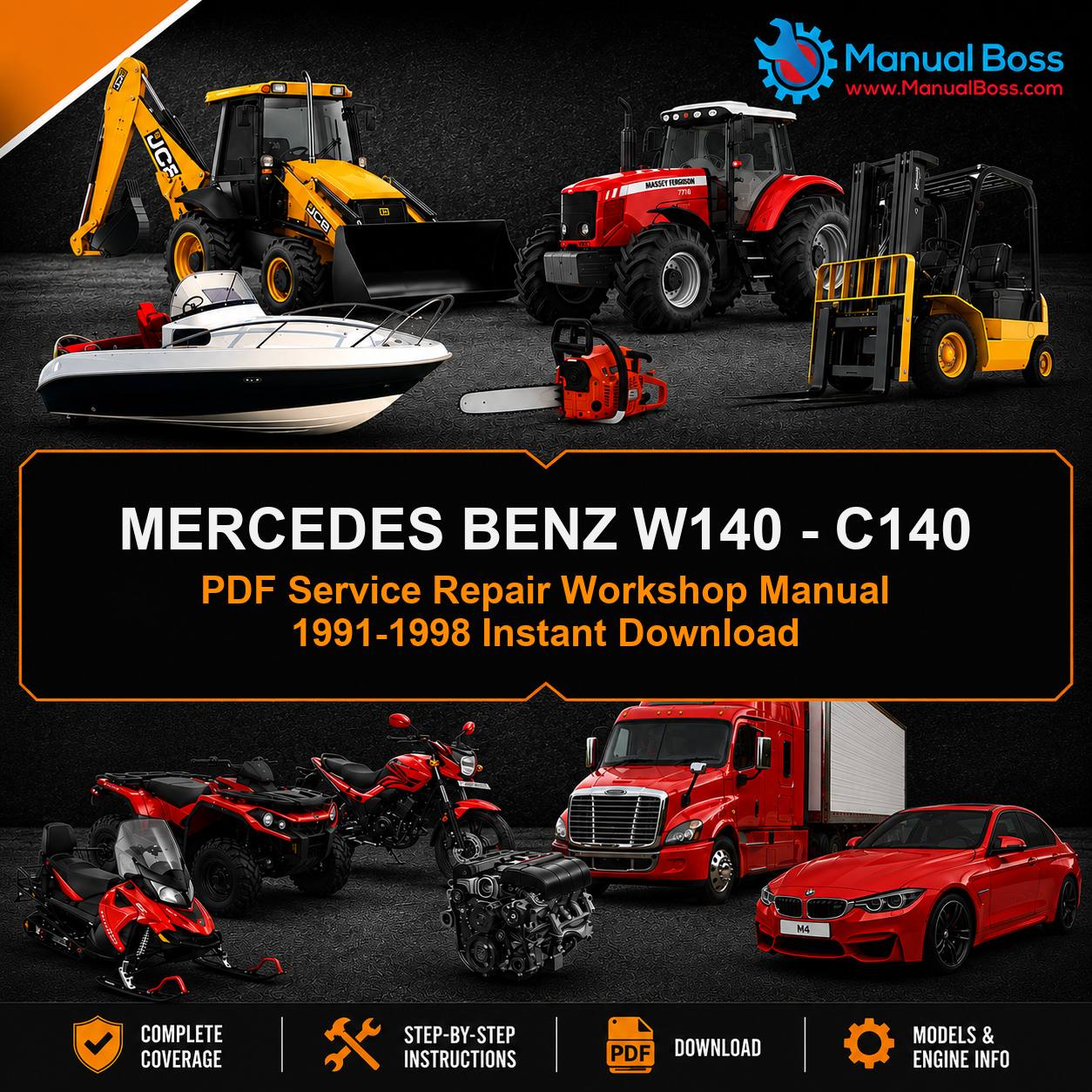 MERCEDES BENZ W140 - C140 PDF Service Repair Workshop Manual 1991-1998 Instant Download