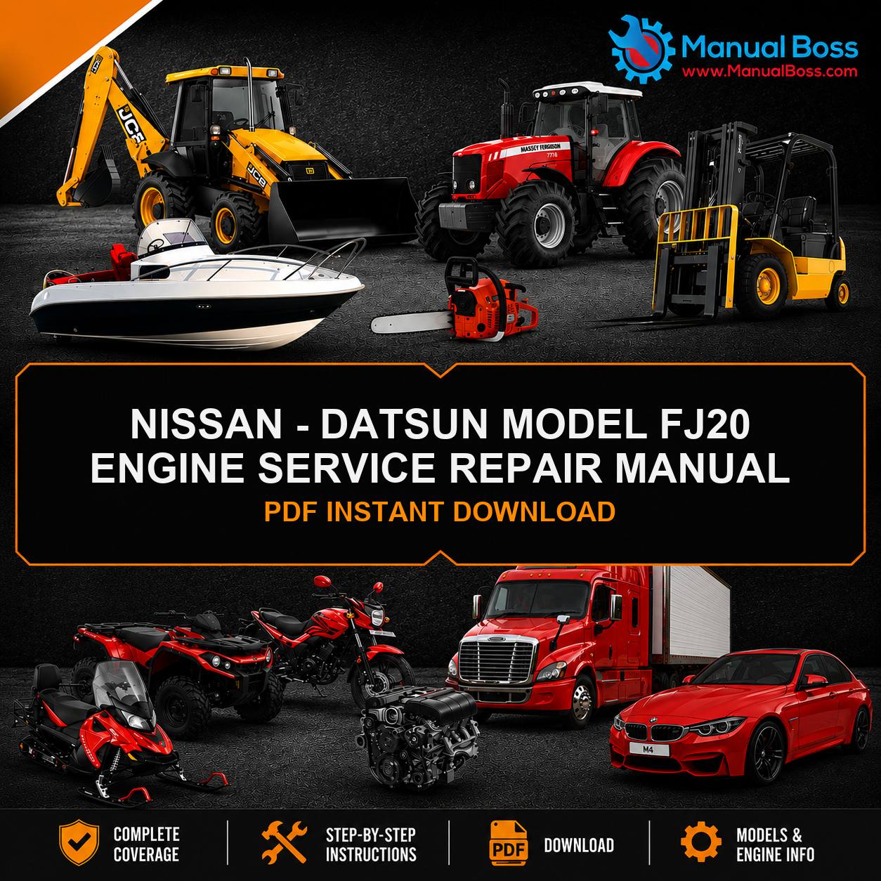 NISSAN - DATSUN MODEL FJ20 ENGINE SERVICE REPAIR MANUAL PDF INSTANT DOWNLOAD