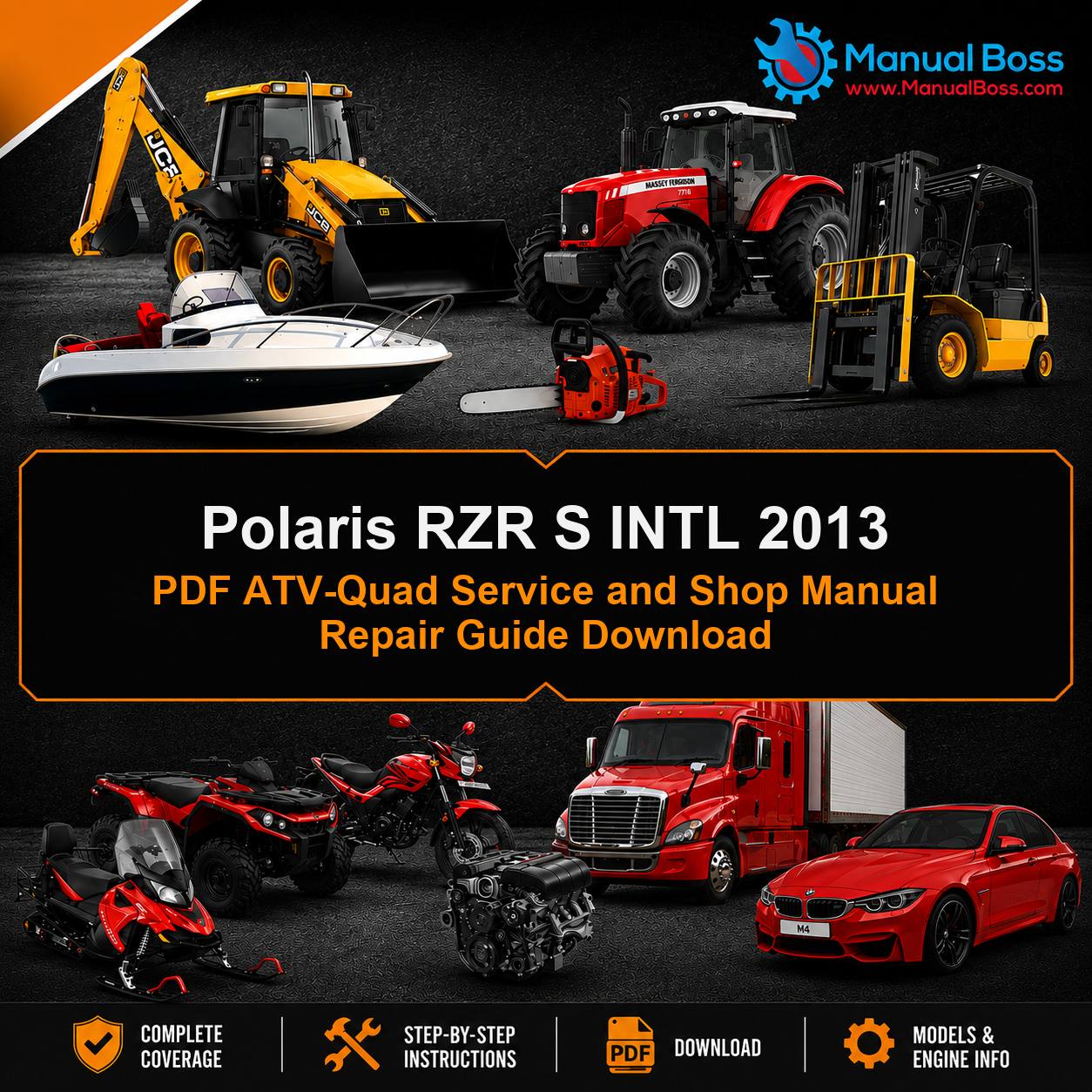 Polaris RZR S INTL 2013 PDF ATV-Quad Service and Shop Manual Repair Guide Download