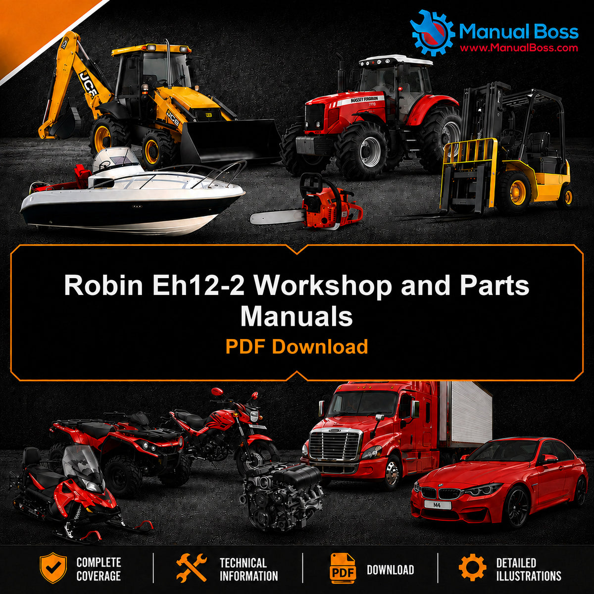Robin Eh12-2 Workshop and Parts Manuals PDF Download