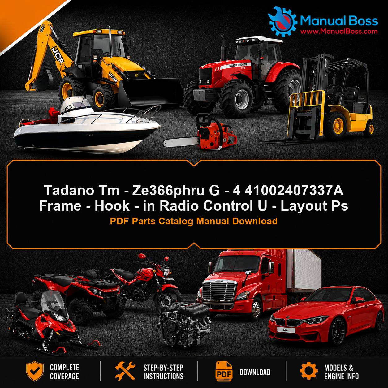 Tadano Tm - Ze366phru G - 4 41002407337A Frame - Hook - in Radio Control U - Layout Ps PDF Parts Catalog Manual Download