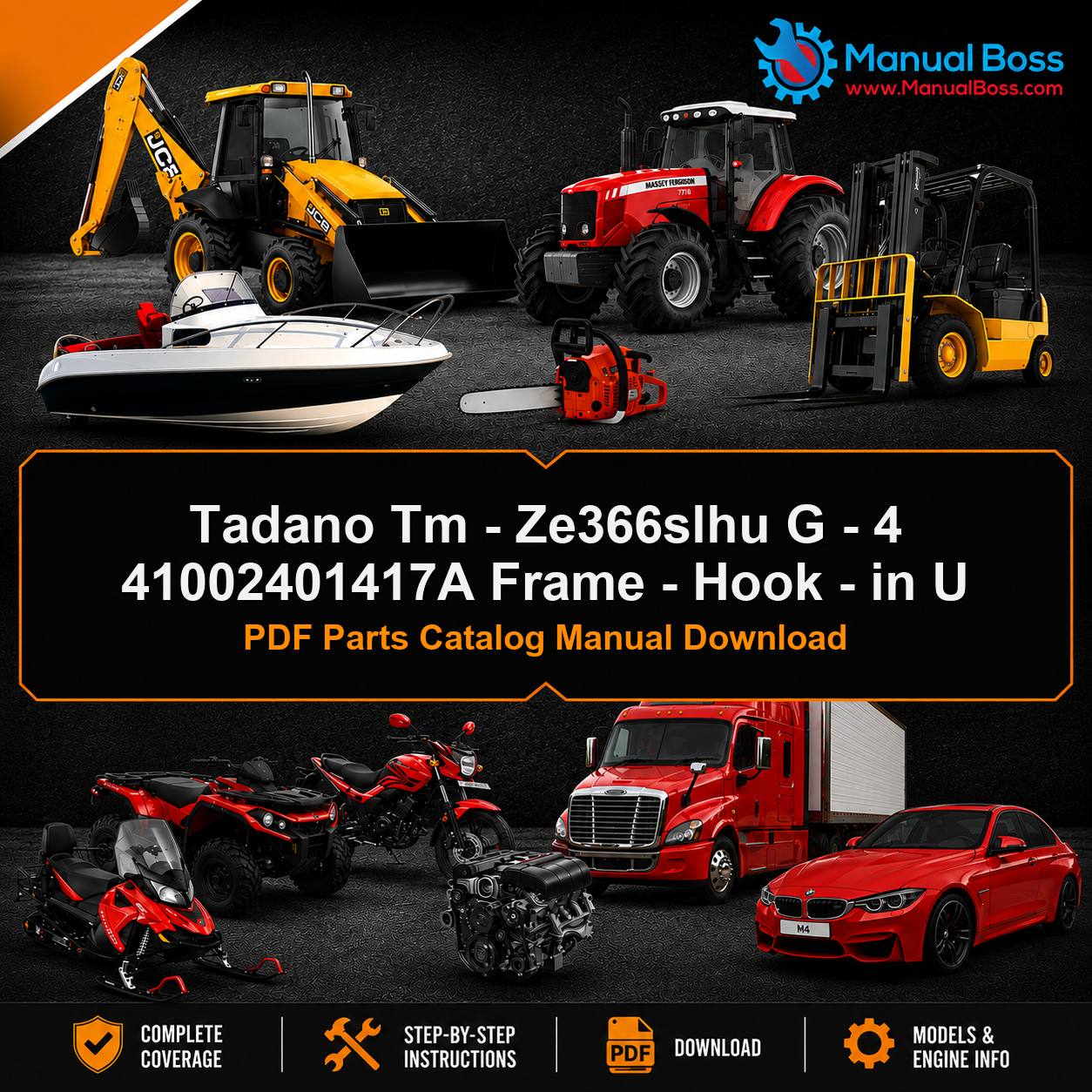 Tadano Tm - Ze366slhu G - 4 41002401417A Frame - Hook - in U PDF Parts Catalog Manual Download