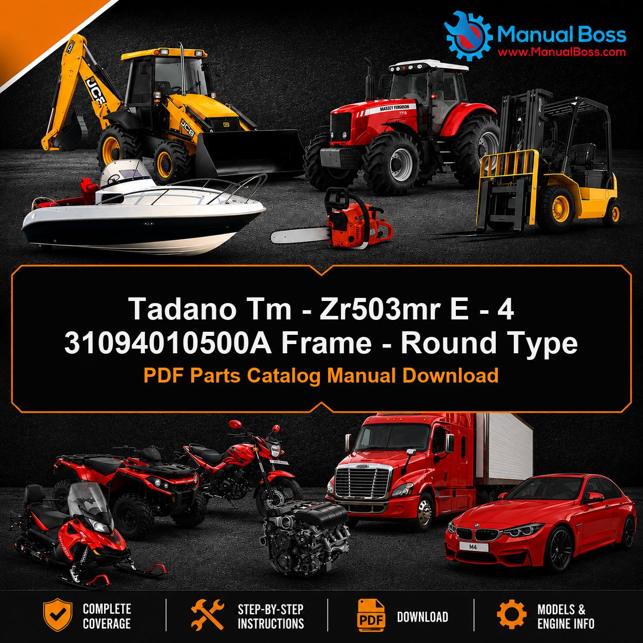 Tadano Tm - Zr503mr E - 4 31094010500A Frame - Round Type PDF Parts Catalog Manual Download