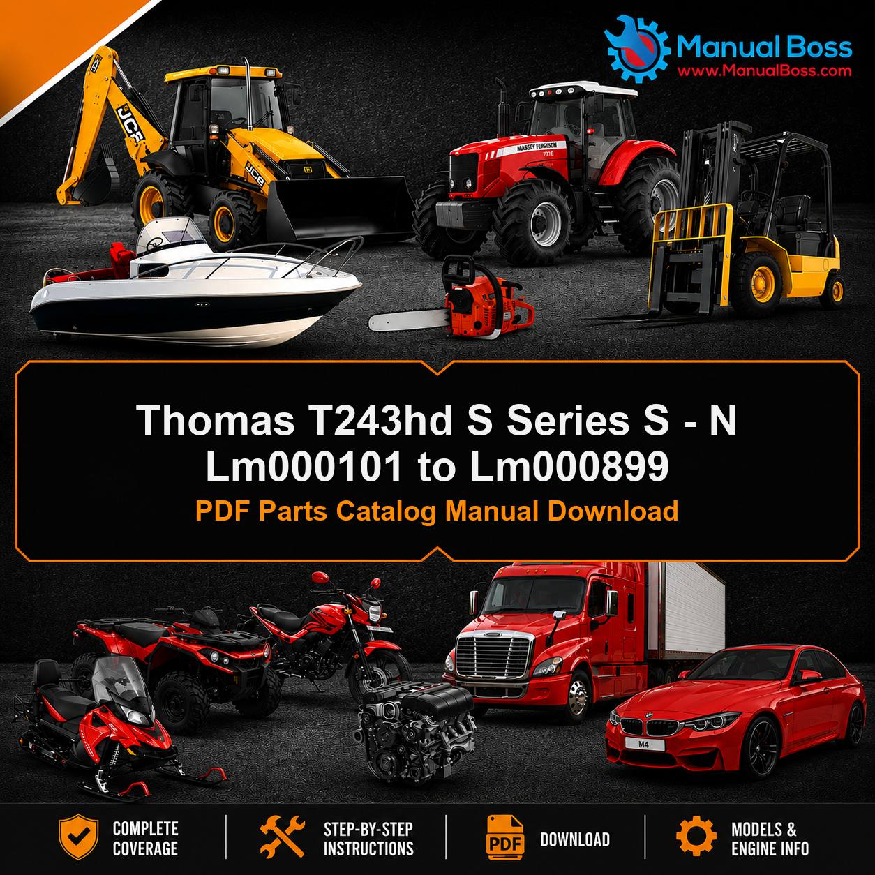 Thomas T243hd S Series S - N Lm000101 to Lm000899 PDF Parts Catalog Manual Download