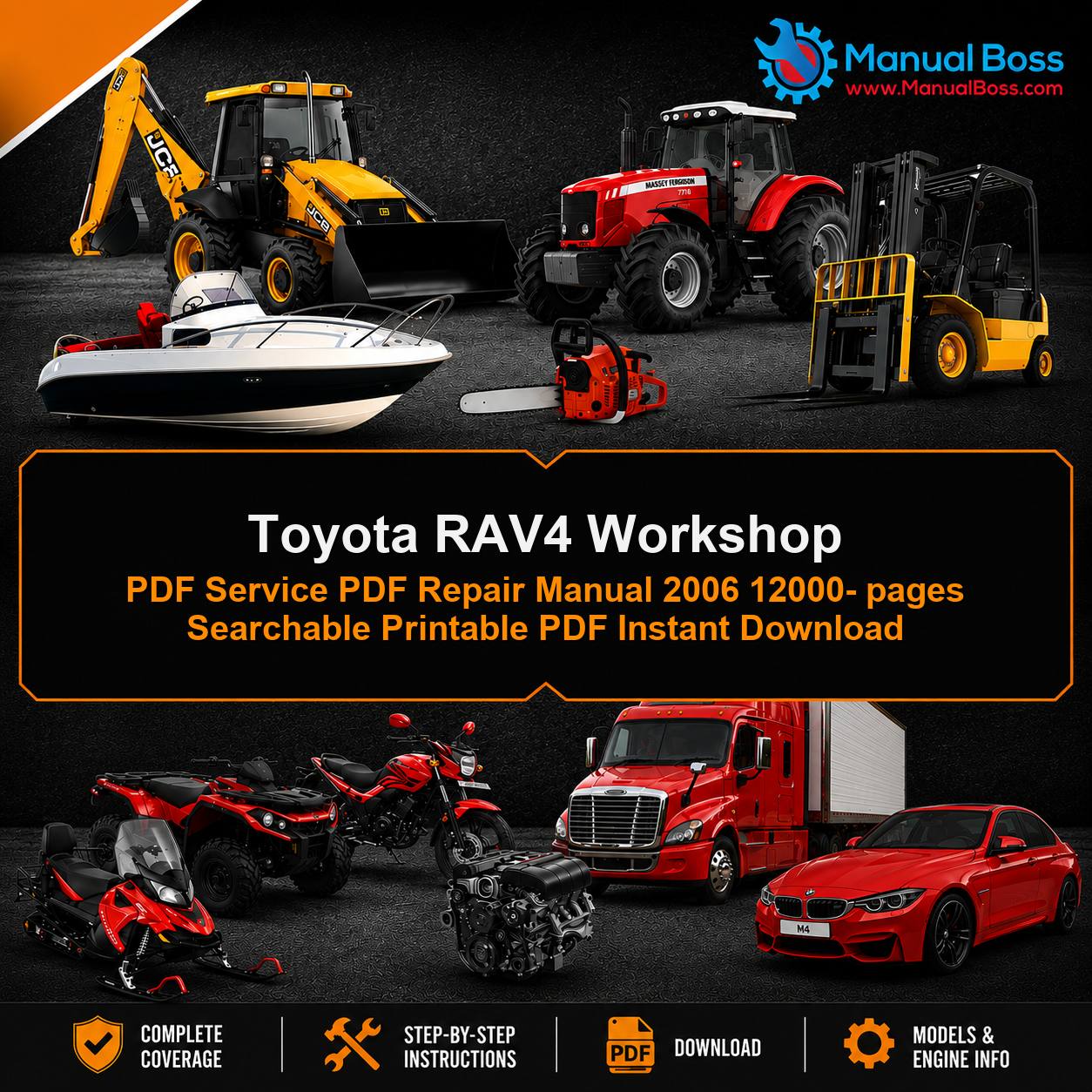 Toyota RAV4 Workshop PDF Service PDF Repair Manual 2006 12000- pages Searchable Printable PDF Instant Download