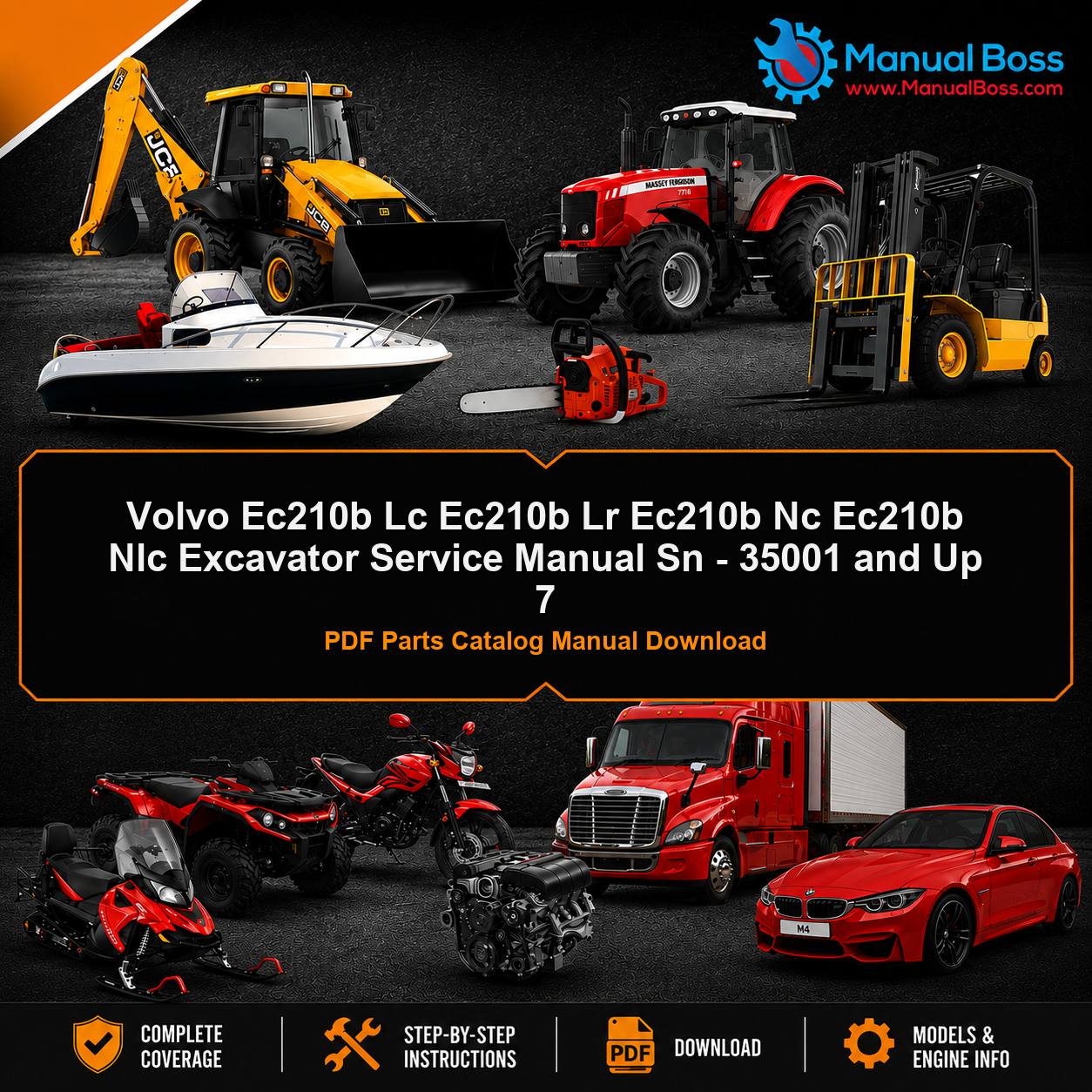 Volvo Ec210b Lc Ec210b Lr Ec210b Nc Ec210b Nlc Excavator Service Manual Sn - 35001 and Up 7 PDF Parts Catalog Manual Download
