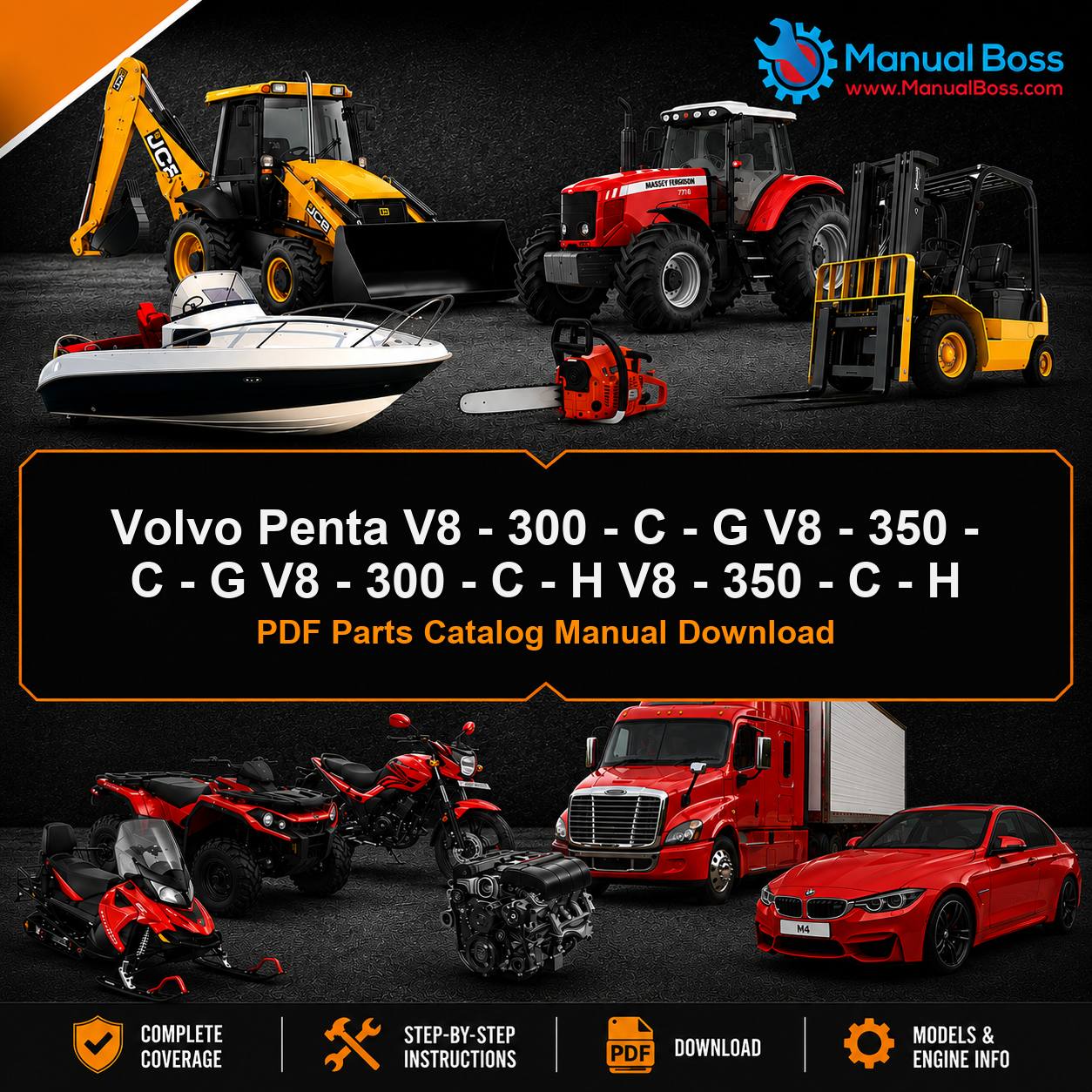 Volvo Penta V8 - 300 - C - G V8 - 350 - C - G V8 - 300 - C - H V8 - 350 - C - H PDF Parts Catalog Manual Download