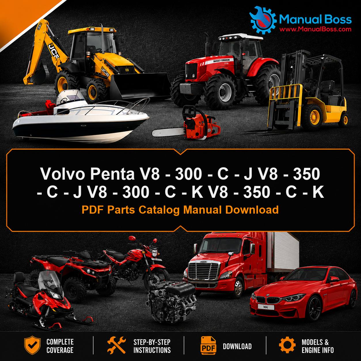 Volvo Penta V8 - 300 - C - J V8 - 350 - C - J V8 - 300 - C - K V8 - 350 - C - K PDF Parts Catalog Manual Download