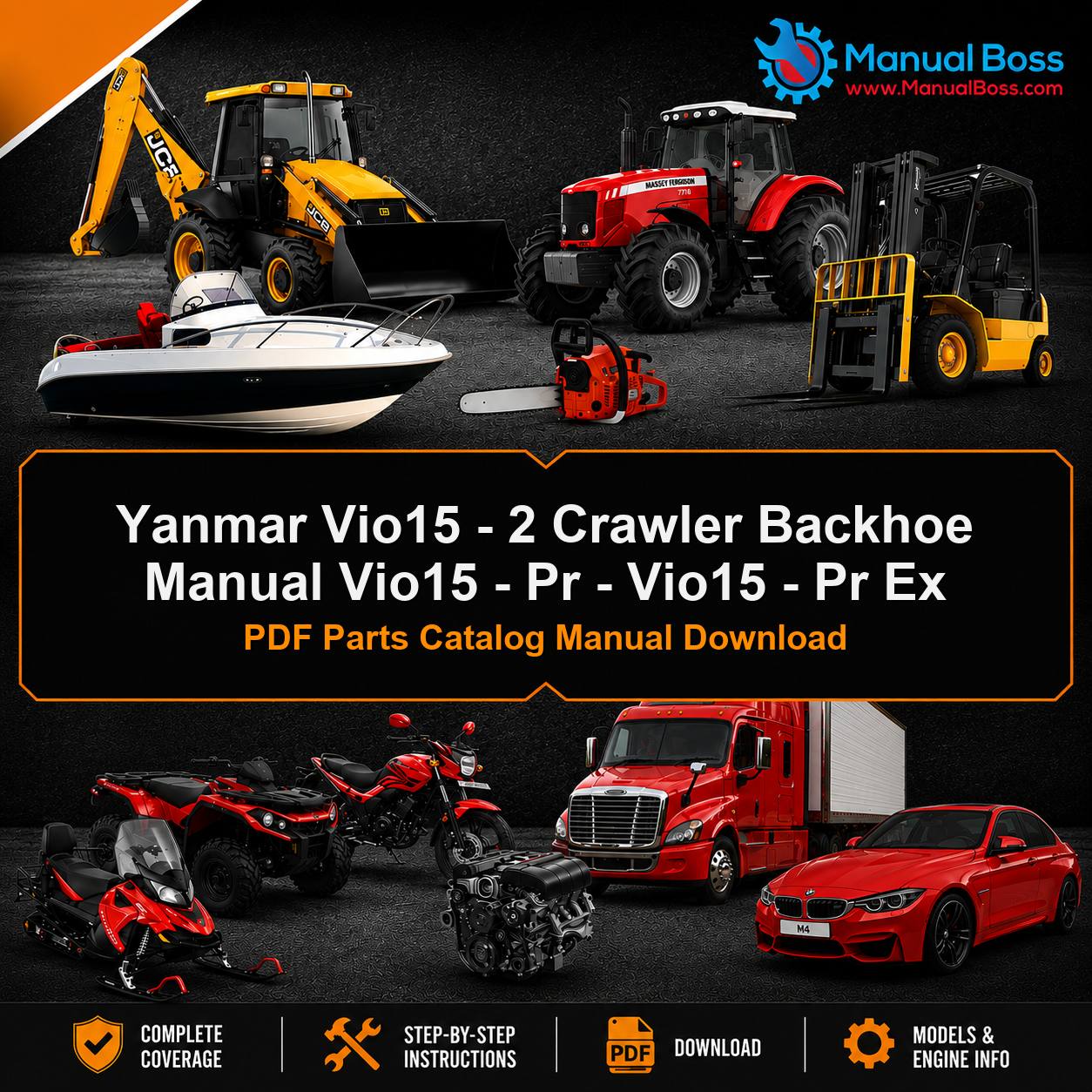 Yanmar Vio15 - 2 Crawler Backhoe Manual Vio15 - Pr - Vio15 - Pr Ex PDF Parts Catalog Manual Download