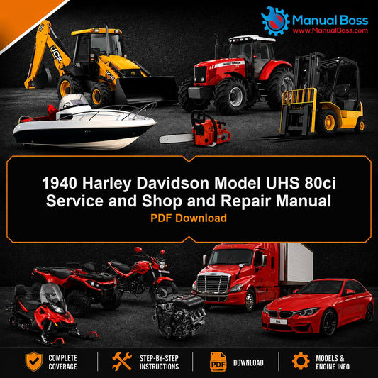 1940 Harley Davidson Model UHS 80ci Service and Shop and Repair Manual PDF Download