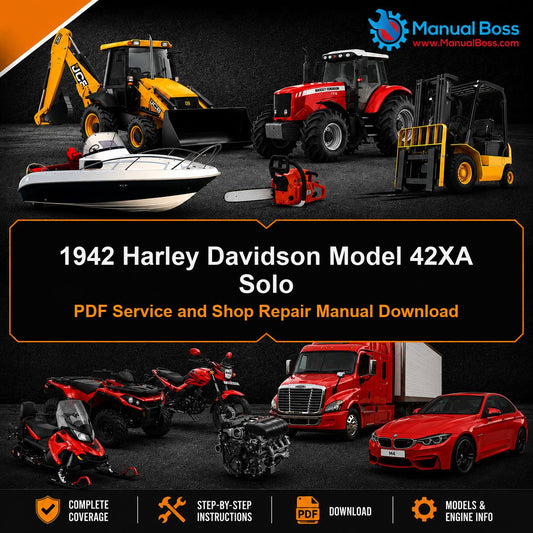 1942 Harley Davidson Model 42XA Solo PDF Service and Shop Repair Manual Download