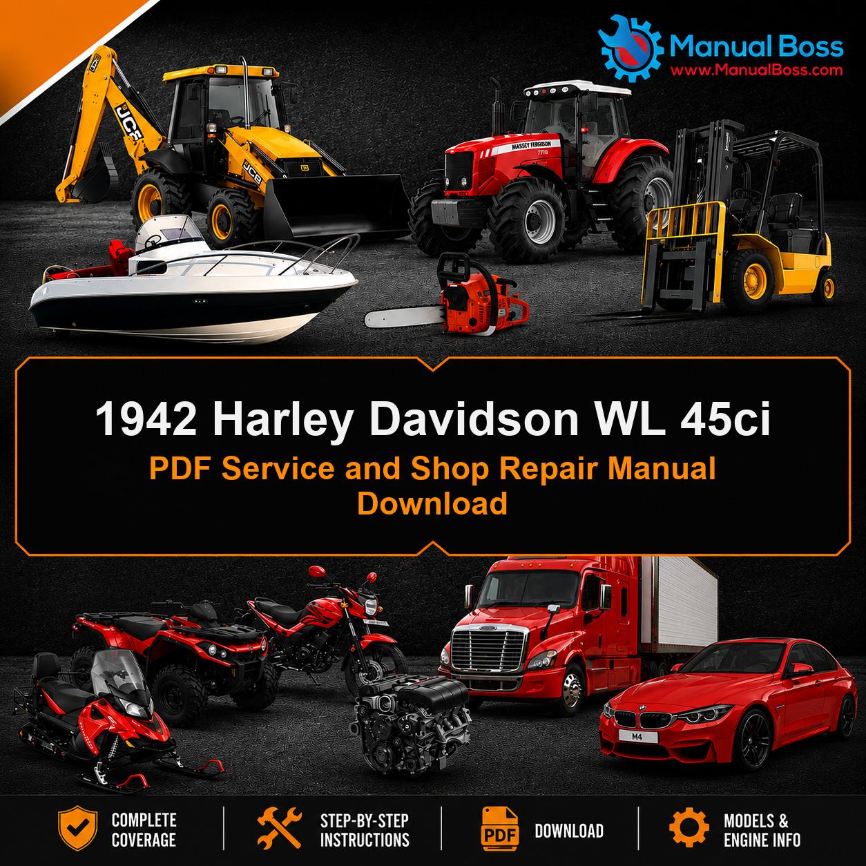 1942 Harley Davidson WL 45ci PDF Service and Shop Repair Manual Download