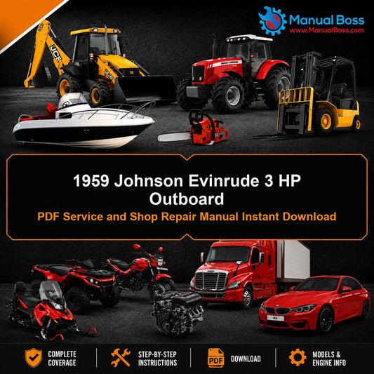 1959 Johnson Evinrude 3 HP Outboard PDF Service and Shop Repair Manual Instant Download