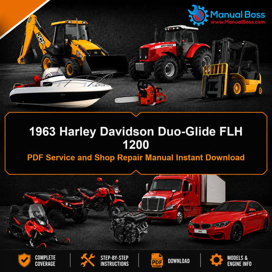 1963 Harley Davidson Duo-Glide FLH 1200 PDF Service and Shop Repair Manual Instant Download
