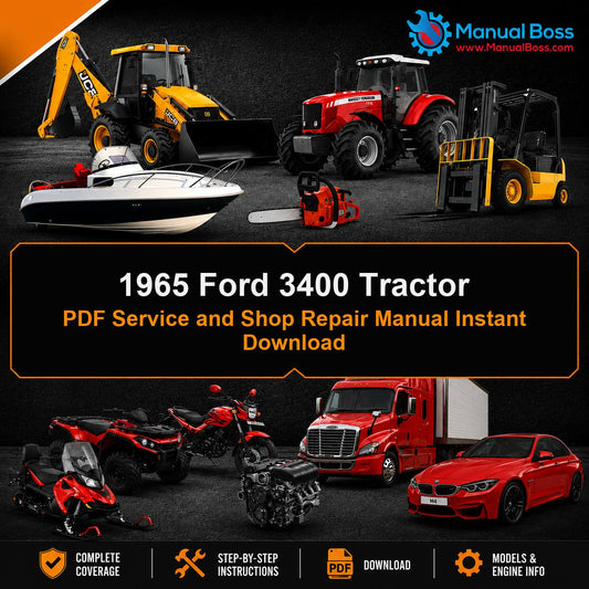 1965 Ford 3400 Tractor PDF Service and Shop Repair Manual Instant Download