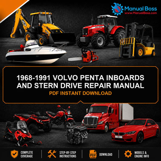 1968-1991 VOLVO PENTA INBOARDS AND STERN DRIVE REPAIR MANUAL PDF INSTANT DOWNLOAD