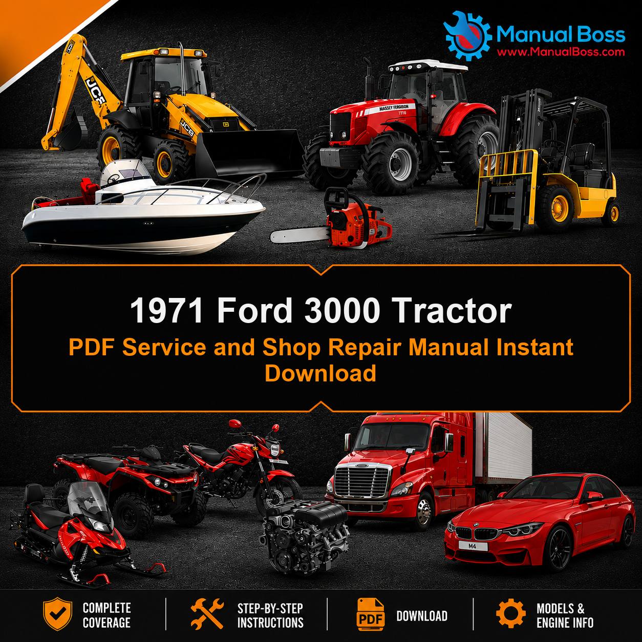 1971 Ford 3000 Tractor PDF Service and Shop Repair Manual Instant Download