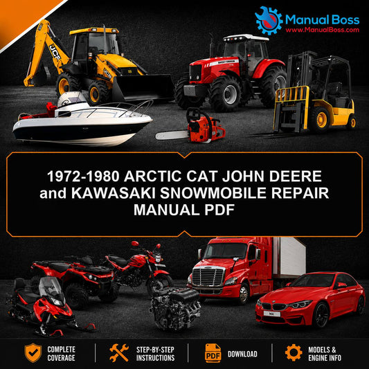 1972-1980 ARCTIC CAT JOHN DEERE and KAWASAKI SNOWMOBILE REPAIR MANUAL PDF