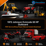 1972 Johnson Evinrude 65 HP Outboard PDF Service/Shop Repair Manual Instant Download