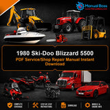 1980 Ski-Doo Blizzard 5500 PDF Service/Shop Repair Manual Instant Download