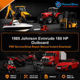 1985 Johnson Evinrude 185 HP Outboard PDF Service/Shop Repair Manual Instant Download